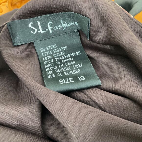 SL Fashions Layered Mini fairy Core Dress women’s Size 16 floral browns & lined - Picture 4 of 12